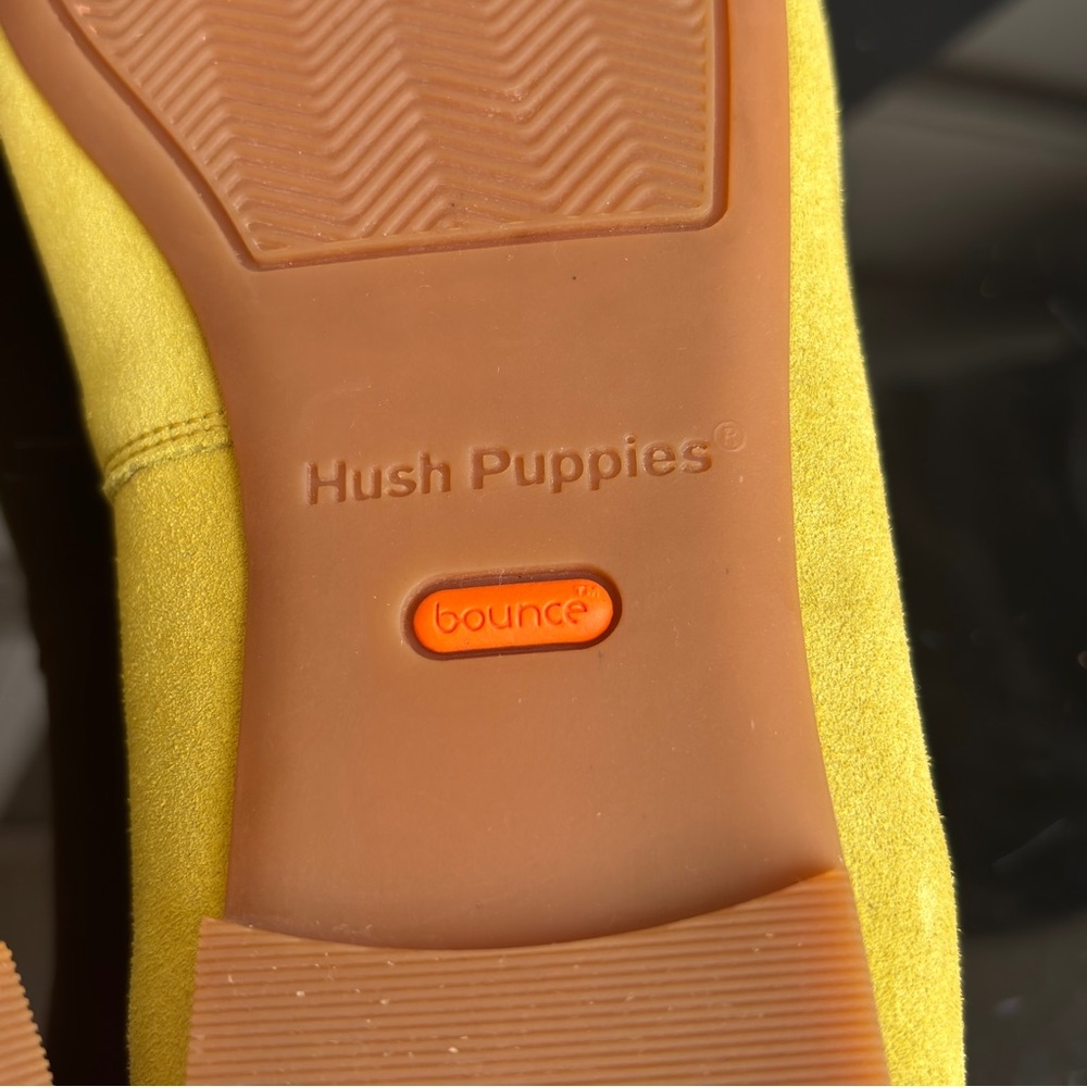 Hush Puppies Bounce Sadie Tassel Suede Slip On Yellow Size 9 - Picture 10 of 12